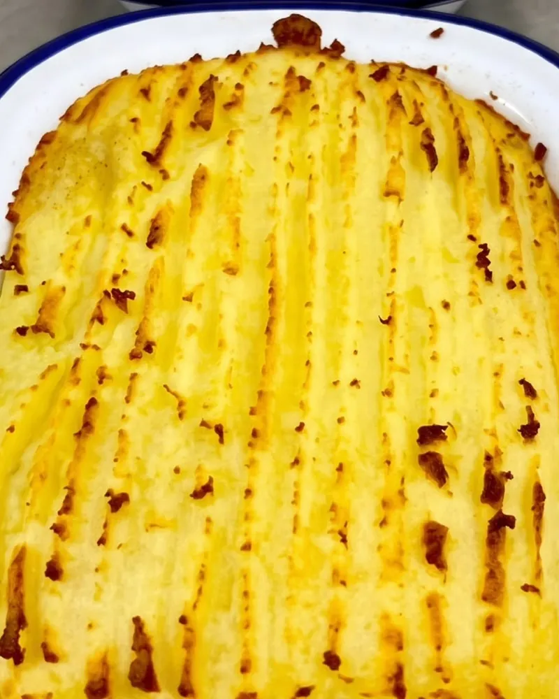 Classic cottage pie with golden mash
